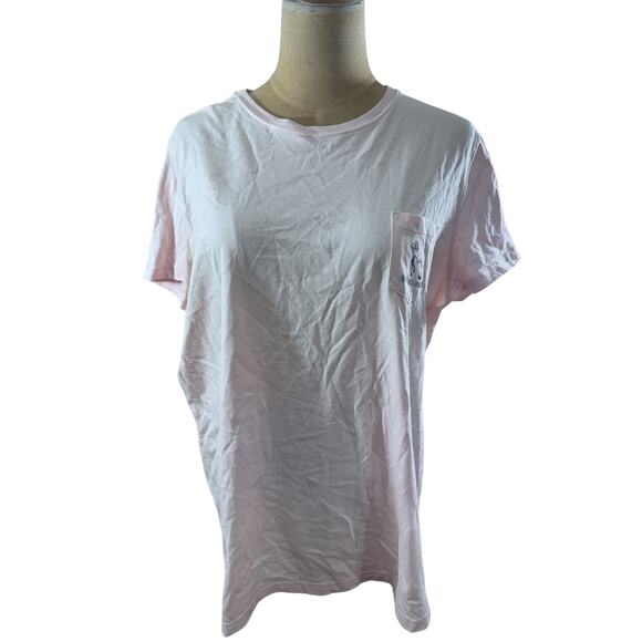 Vineyard Vines Tops - "Vineyard Vines" Pink Pocket T-Shirt SZ XL Flamingo Beach Pocket Sailboat Summer